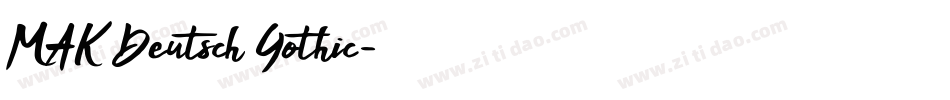 MAK Deutsch Gothic字体转换